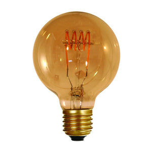 LED 4 Loops Filament 95mm Globe 240V 4W E27 Gold Dimmable