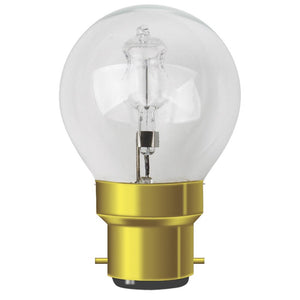 240V Eco Halogen Golf Ball 18W (25W) BC 2750K Clear Girard Sudron  Other - The Lamp Company