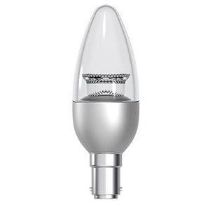 GE LED Candle B35 4W SBC Clear Very Warm White Dimmable