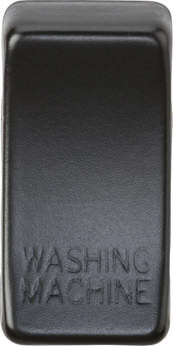 Knightsbridge GDWASHMB Switch cover "marked WASHING MACHINE" - Matt Black