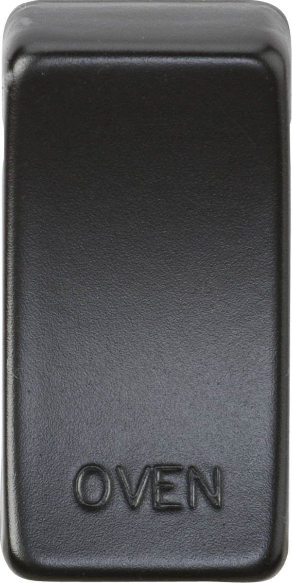 Knightsbridge GDOVENMB Switch cover marked OVEN - Matt Black