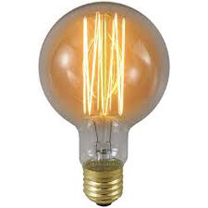 80mm Round Long Filament 240V 40W E27 Clear  Other - The Lamp Company