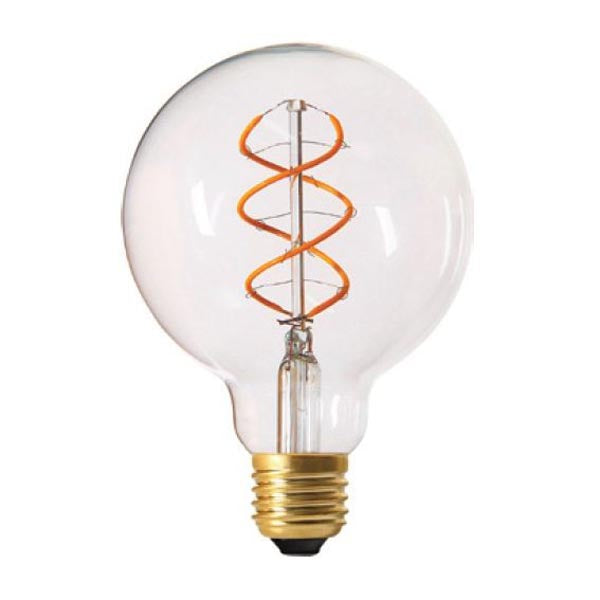 Girard Sudron LED Spiral Filament 95mm Globe 240V 4W E27 Clear Dimmable