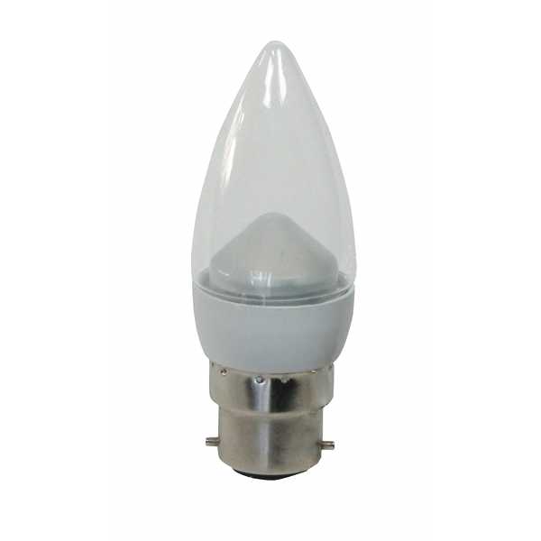 GE LED Candle B35 4.5W BC Clear Very Warm White Dimmable