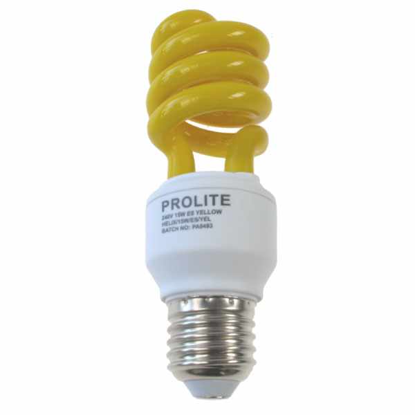 Energy Saving Helix 15W E27 Yellow