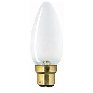 Candle 240V 25W BC Frosted