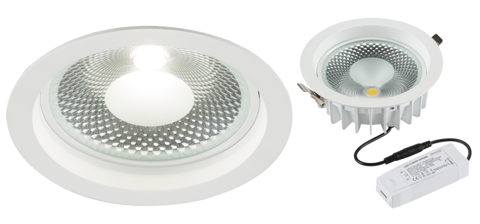 Knightsbridge CRDL15 230V 15W COB LED Recessed Commercial Downlight 4000K