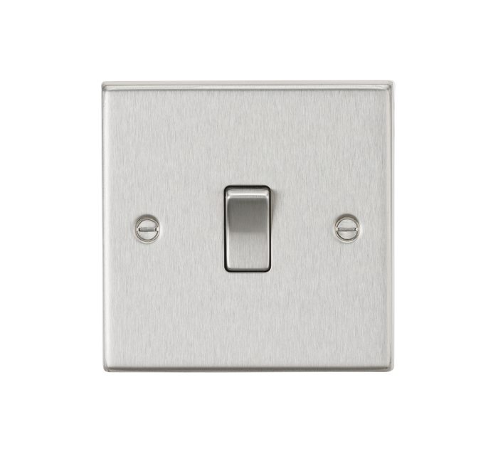 Knightsbridge CS12BC 10AX 1G Intermediate Switch - Square Edge Brushed Chrome