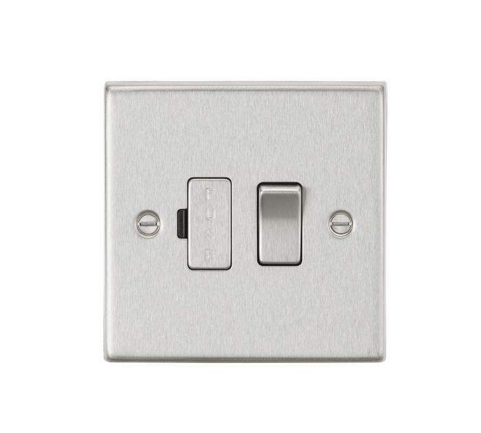 Knightsbridge CS63BC 13A Switched Fused Spur Unit - Square Edge Brushed Chrome