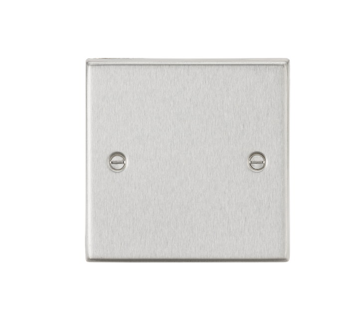 Knightsbridge CS85BC 1G Blanking Plate - Square Edge Brushed Chrome