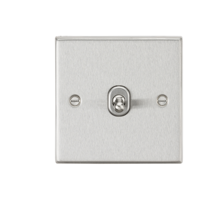 Knightsbridge CSTOG12BC 10AX 1G Intermediate Toggle Switch - Square Edge Brushed Chrome