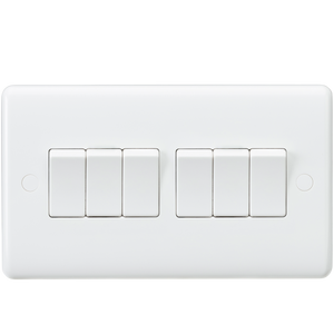 Knightsbridge CU4200 Curved Edge 10A 6G 2-Way Switch - Knightsbridge - Sparks Warehouse