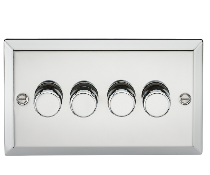 Knightsbridge CV2174PC 4G 2 Way 40-400W Dimmer - Bevelled Edge Polished Chrome