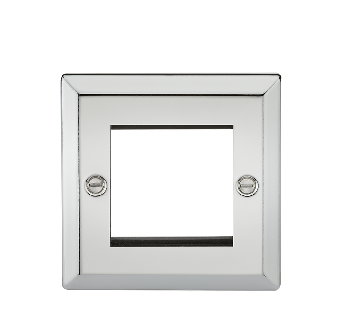 Knightsbridge CV2GPC 2G Modular Faceplate - Bevelled Edge Polished Chrome