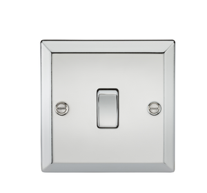 Knightsbridge CV834PC 20A 1G DP Switch - Bevelled Edge Polished Chrome - Knightsbridge - Sparks Warehouse