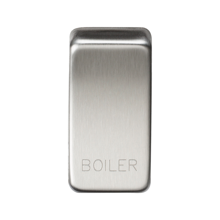 Knightsbridge GDBOILBC Switch cover "marked BOILER" - Brushed Chrome