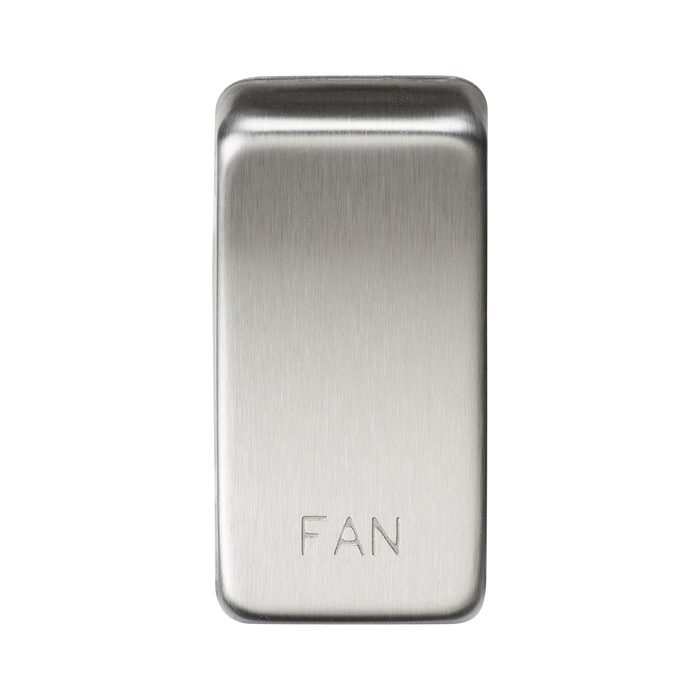 Knightsbridge GDFANBC Switch cover "marked FAN" - Brushed Chrome