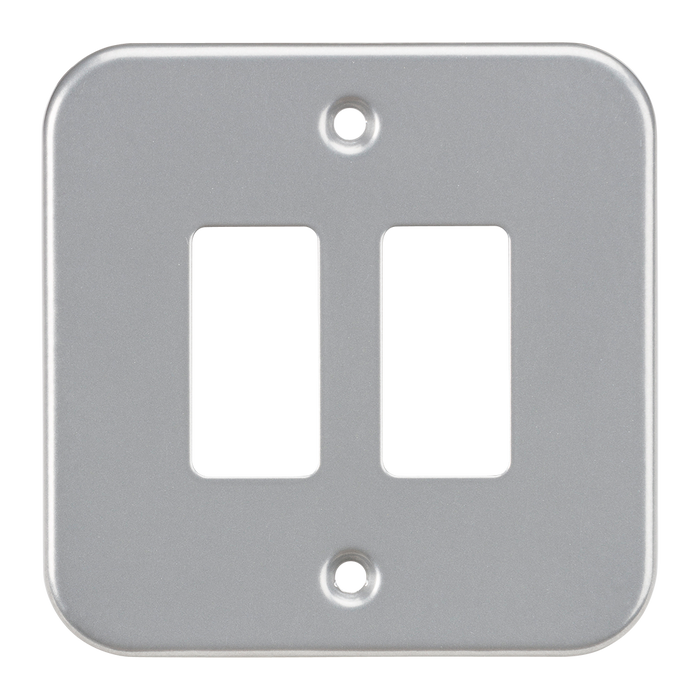 Knightsbridge GDFP002M Metal Clad 2G Grid faceplate