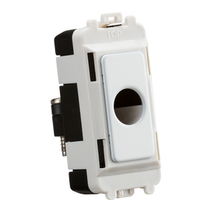 Knightsbridge GDM012MW Flex outlet module (up to 10mm) - matt white - Knightsbridge - Sparks Warehouse