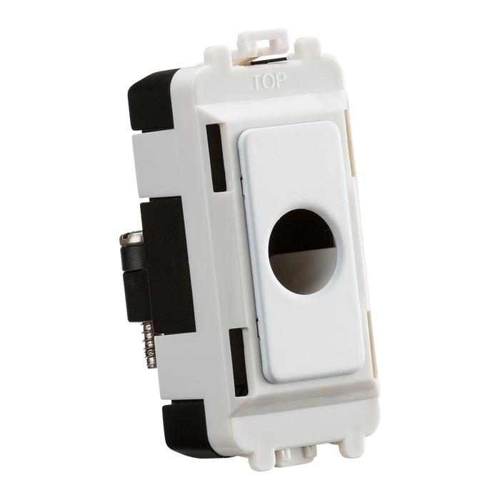 Knightsbridge GDM012MW Flex outlet module (up to 10mm) - Matt White