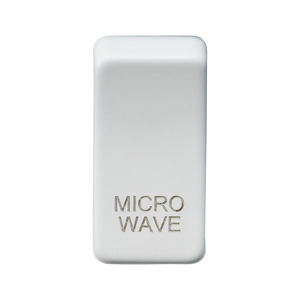 Knightsbridge GDMICROMW Switch cover "marked MICROWAVE" - matt white - Knightsbridge - Sparks Warehouse