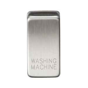 Knightsbridge GDWASHBC Switch cover "marked WASHING MACHINE" - brushed chrome - Knightsbridge - Sparks Warehouse