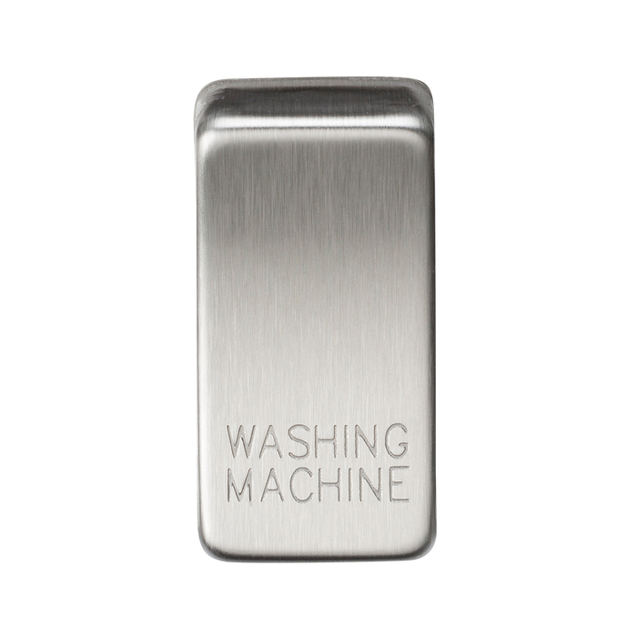 Knightsbridge GDWASHBC Switch cover "marked WASHING MACHINE" - Brushed Chrome