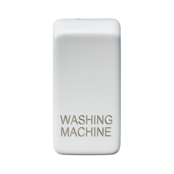 Knightsbridge GDWASHMW Switch cover "marked WASHING MACHINE" - Matt White