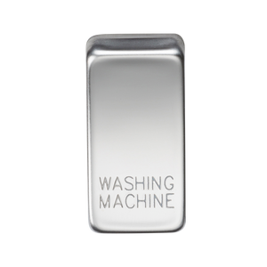 Knightsbridge GDWASHPC Switch cover "marked WASHING MACHINE" - polished chrome - Knightsbridge - Sparks Warehouse