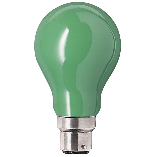 GLS 240V 15W B22d GREEN