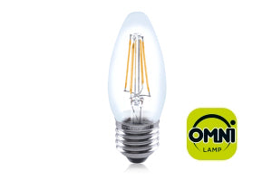 Integral ILCANDE27NC040 - OMNI FILAMENT CANDLE BULB E27 470LM 4W 2700K NON-DIMM 300 BEAM CLEAR