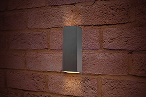 Integral ILDEA010 - OUTDOOR DECORATIVE WALL LIGHT PABLO IP54 300LM 8W 3000K UP/DOWN LIGHT DARK GREY