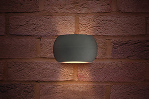 Integral ILDEA014 - OUTDOOR DECORATIVE WALL LIGHT LUXSTONE IP54 320LM 8.5W 3000K UP/DOWN LIGHT DARK GREY