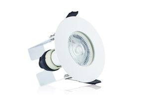 Integral ILDLFR70D003 - EVOFIRE FIRE RATED DOWNLIGHT 70MM CUTOUT IP65 WHITE ROUND +GU10 HOLDER & INSULATION GUARD