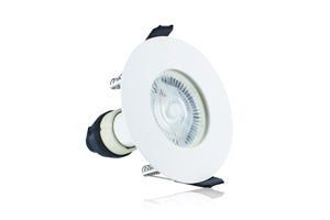 Integral ILDLFR70D011 - EVOFIRE FIRE RATED DOWNLIGHT 70MM CUTOUT IP65 WHITE ROUND *NO GU10 HOLDER*