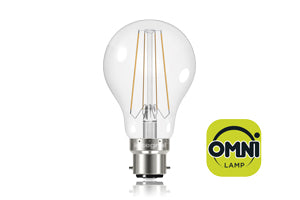 Integral ILGLSB22NC028 - OMNI FILAMENT GLS BULB B22 806LM 6.3W 2700K NON-DIMM 300 BEAM CLEAR FULL GLASS