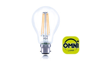 Integral ILGLSB22NC039 - OMNI FILAMENT GLS BULB B22 1055LM 8W 2700K NON-DIMM 330 BEAM CLEAR FULL GLASS