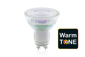 Integral ILGU10DC105 - WARMTONE GLASS GU10 BULB 380LM 4.6W 1800-2700K DIMMABLE 36 BEAM