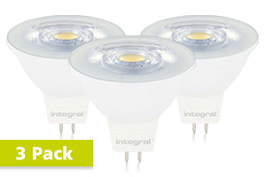 Integral ILMR16DE026-3 - CLASSIC MR16 BULB 3PACK GU5.3 420LM 5W 4000K DIMMABLE 36 BEAM