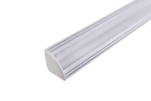 Integral ILPFC044 - ALUMINIUM PROFILE CORNER SURFACE MOUNT 1M CLEAR DIFFUSER INCLUDE 2 END CAPS AND 2 MOUNTING BRACKETS