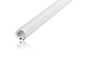 Integral ILPFO127 - PROFILE ALUMINIUM ROUND 1M FROSTED DIFFUSER 20.8MM DIA INCLUDE 2 ENDCAPS AND 2 MOUNTING BRACKETS