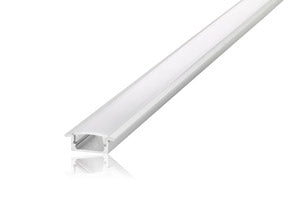 Integral ILPFR072 - PROFILE ALUMINIUM RECESSED 2M FROSTED DIFFUSER 23.2 X 7.9MM INCLUDE 2 ENDCAPS AND 4 MOUNTING BRACKETS