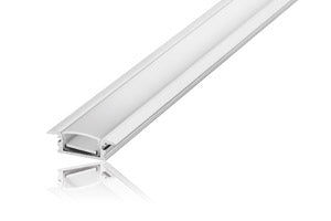 Integral ILPFR076 - PROFILE ALUMINIUM IP65 RECESSED 1M FROSTED DIFFUSER 26.7 X 8MM INCLUDE 1M PLATE 2 ENDCAPS 2 SEALING PLUGS 4 SCREWS AND 2 MOUNTING BRACKETS