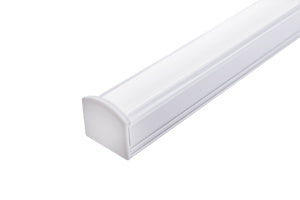 Integral ILPFS042 - PROFILE ALUMINIUM SURFACE MOUNT 1M FROSTED DIFFUSER 18 X 13MM INCLUDE 2 ENDCAPS AND 2 MOUNTING BRACKETS