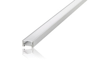 Integral ILPFS049 - PROFILE ALUMINIUM SURFACE MOUNT 2M FROSTED DIFFUSER 16.2 X 8.57MM INCLUDE 2 ENDCAPS AND 4 MOUNTING BRACKETS