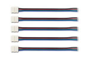 Integral ILSTAA037 - CONNECTOR TO 150MM WIRE 5PACK FOR IP33/IP20 10MM WIDTH RGB STRIP