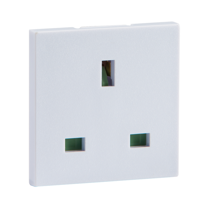 Knightsbridge NET13AWH 13A 1G White Unswitched Modular Socket (50x50mm)