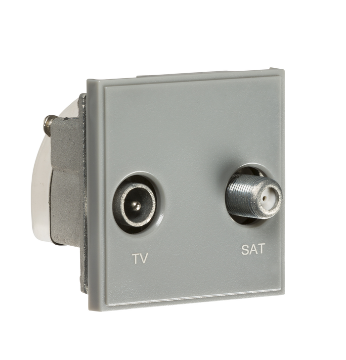 Knightsbridge NETDISATGY Modular Diplexed TV/SAT TV  Outlet - Grey