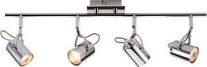 Knightsbridge NSP4C 230V GU10 Quad Bar Spotlight - Chrome - Knightsbridge - Sparks Warehouse