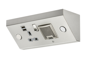 Knightsbridge SKR0014 13A 1G Mounting Switched Socket with Dual USB Charger (2.4A) and 3W RMS Bluetooth Speaker - Knightsbridge - Sparks Warehouse